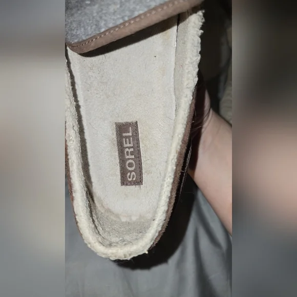 Sorel Men's Dude Moc Size 10, Brown and Gray Loafers - Picture 5 of 7